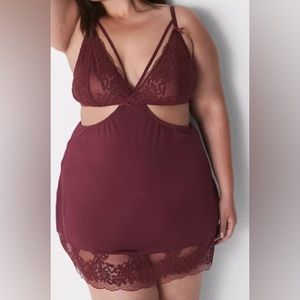 Cacique Cutout Lace Chemise